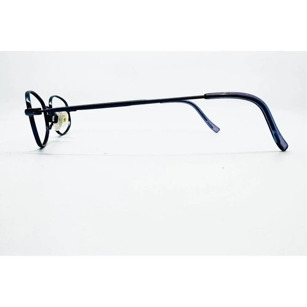 Flexon Eyeglasses Frames Unisex Slate Blue Oval Metal Marchon 46-18-130 36213
